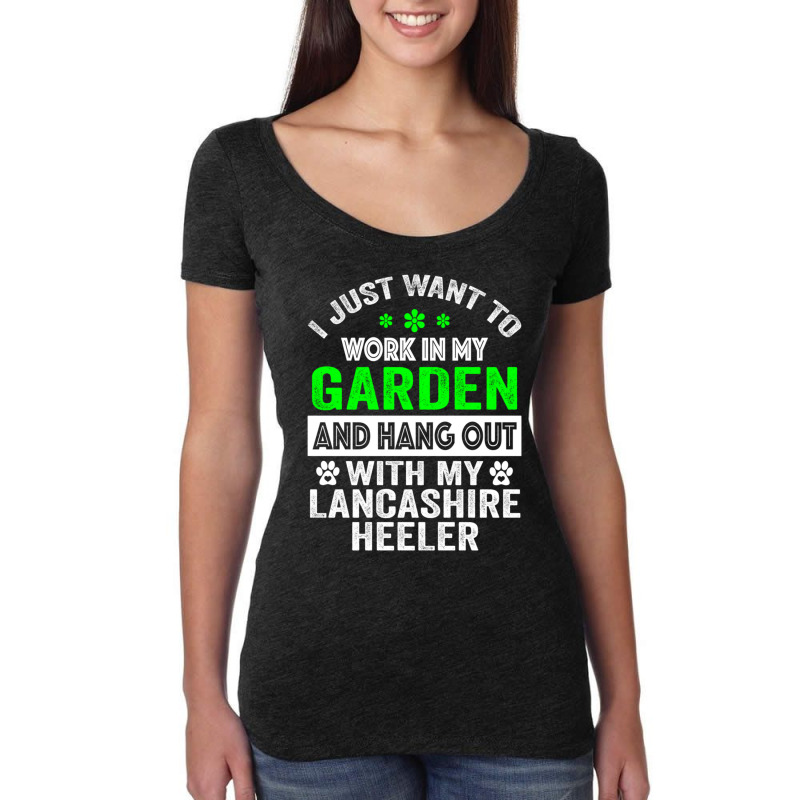 I Just Want To Work On My Garden And Hang Out With My Lancashire Heele Women's Triblend Scoop T-shirt by cm-arts | Artistshot