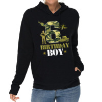 Kids 6th Birthday Military Themed Camo Boys 6 Yrs Old Soldier Lightweight Hoodie | Artistshot