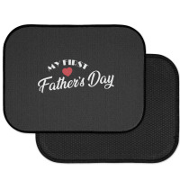 My First Father's Day Papa Father's Day Holiday Pullover Hoodie Rear Car Mat | Artistshot