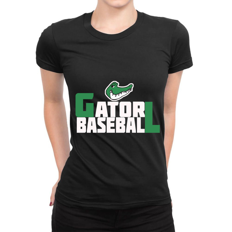 Florida Gator Baseball,florida Gator Baseball Blank Ladies Fitted T-Shirt by cm-arts | Artistshot