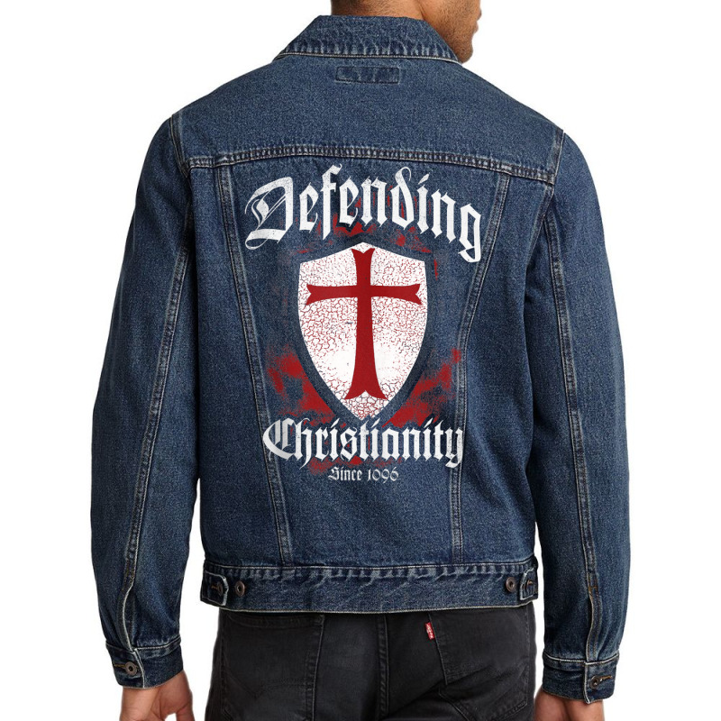 Crusader Knights Templar Warrior Of God Tank Top Men Denim Jacket | Artistshot