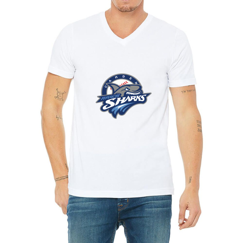 Baseball Camden Riversharks T-shirts V-Neck Tee by nalika | Artistshot