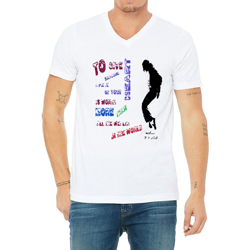 Michael Jackson Q V-neck Tee | Artistshot