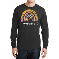 Maestra Bilingual Leopard Rainbow Regalos Spanish Teacher Long Sleeve Shirts | Artistshot