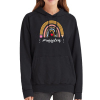 Maestra Bilingual Leopard Rainbow Regalos Spanish Teacher Vintage Hoodie | Artistshot