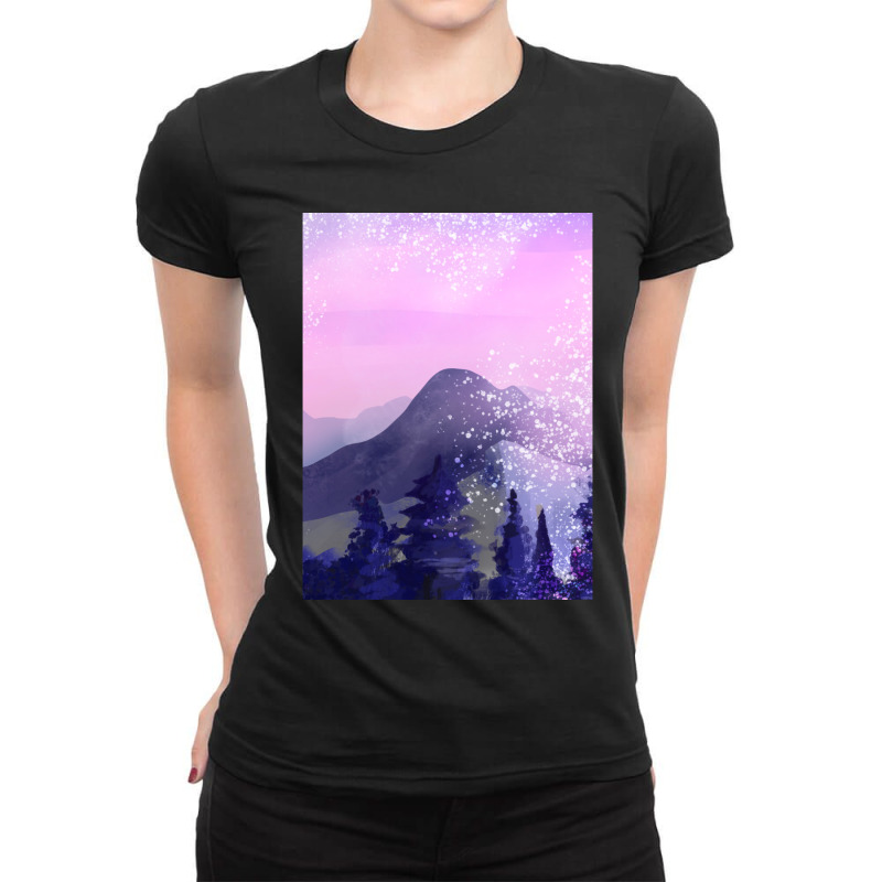 Awesome Winter Decorations  Winter03 Ladies Fitted T-Shirt by cm-arts | Artistshot