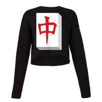 Mah Jong Player Mahjong Red Dragon Symbol Tiles Chinese Game Cropped Sweater | Artistshot