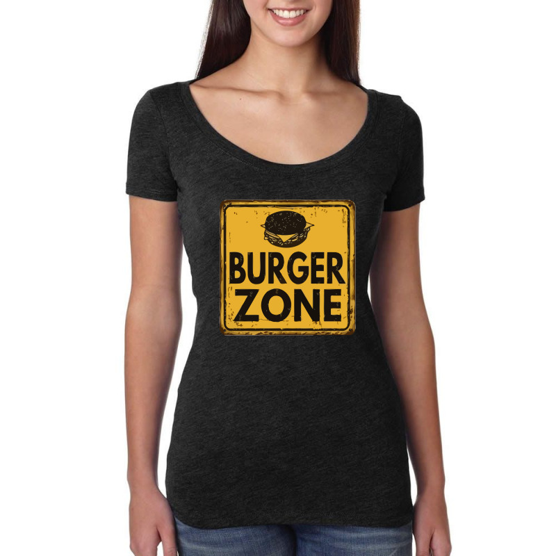 Burger Zone Vintage Rusty Women's Triblend Scoop T-shirt by cm-arts | Artistshot