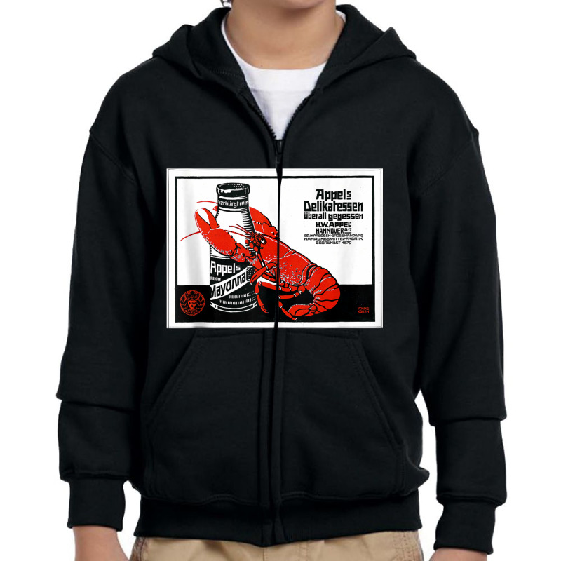 Seafood 1879 German Lobster Crawfish Crustacean Retro Tank Top Youth Zipper Hoodie | Artistshot