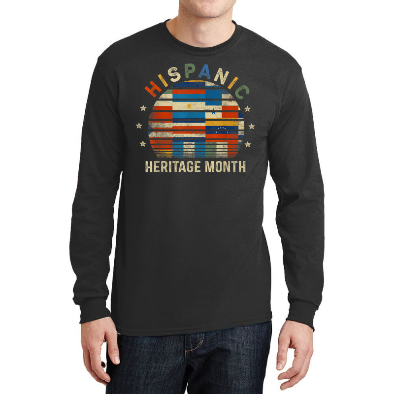 Hispanic Heritage Month Gifts Latin American Flags Latina Long Sleeve Shirts by ValentinoHoover | Artistshot