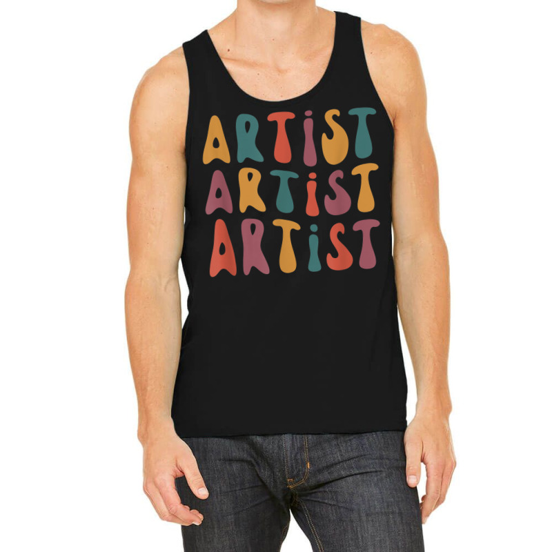 Artist Groovy Retro Colorful Design Graphic Artist Artistic Tank Top | Artistshot