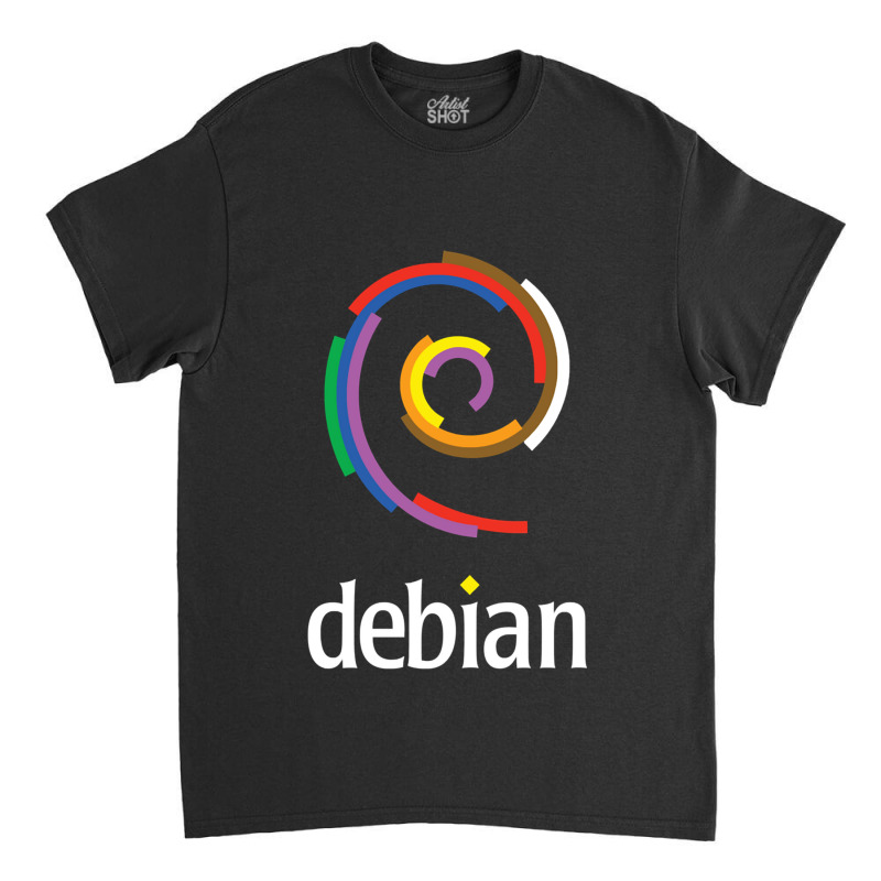 Dark Color Debian Linux Classic T-shirt by cm-arts | Artistshot