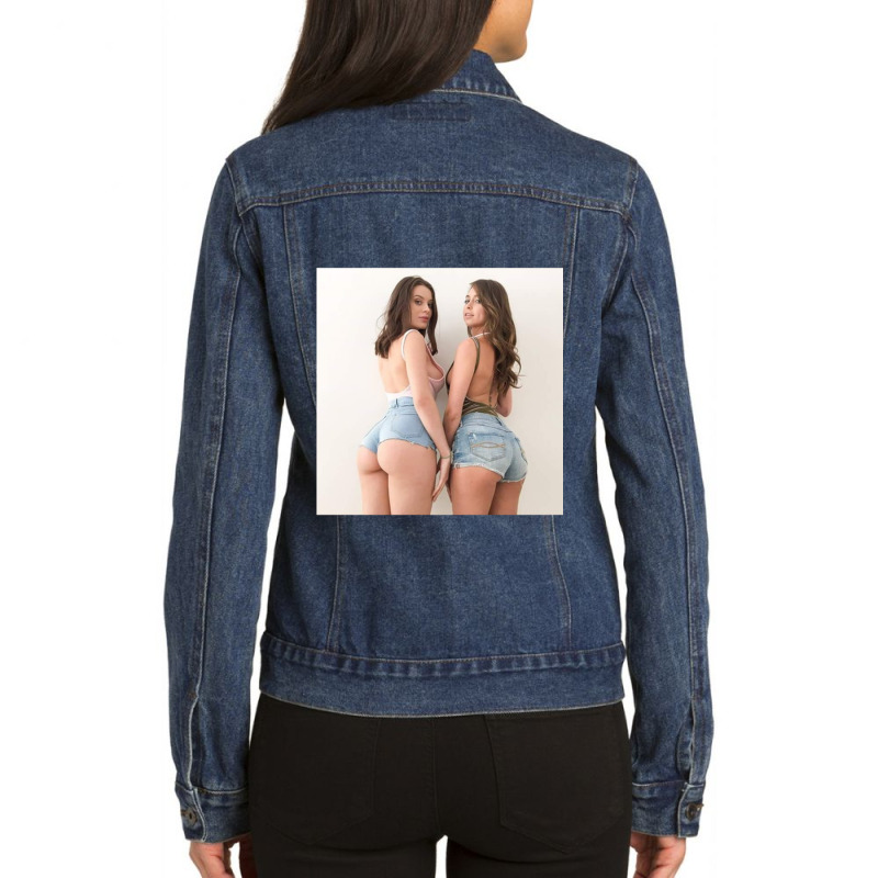 Lana And Riley Ladies Denim Jacket by cm-arts | Artistshot