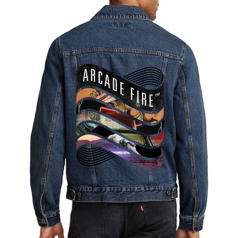 Arcade   Discography Men Denim Jacket by cm-arts | Artistshot