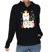 Funny Llama Fa La La Christmas Ornament Decors Lightweight Hoodie | Artistshot