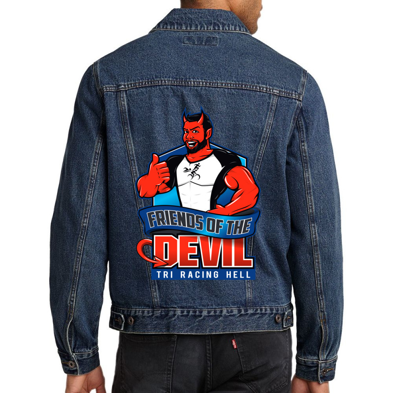 Friends Of The Devil Men Denim Jacket by cm-arts | Artistshot