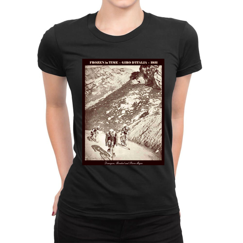 Giro D Italia  Vintage 1931 Bicycle Racing Advertising Print Ladies Fitted T-Shirt by cm-arts | Artistshot