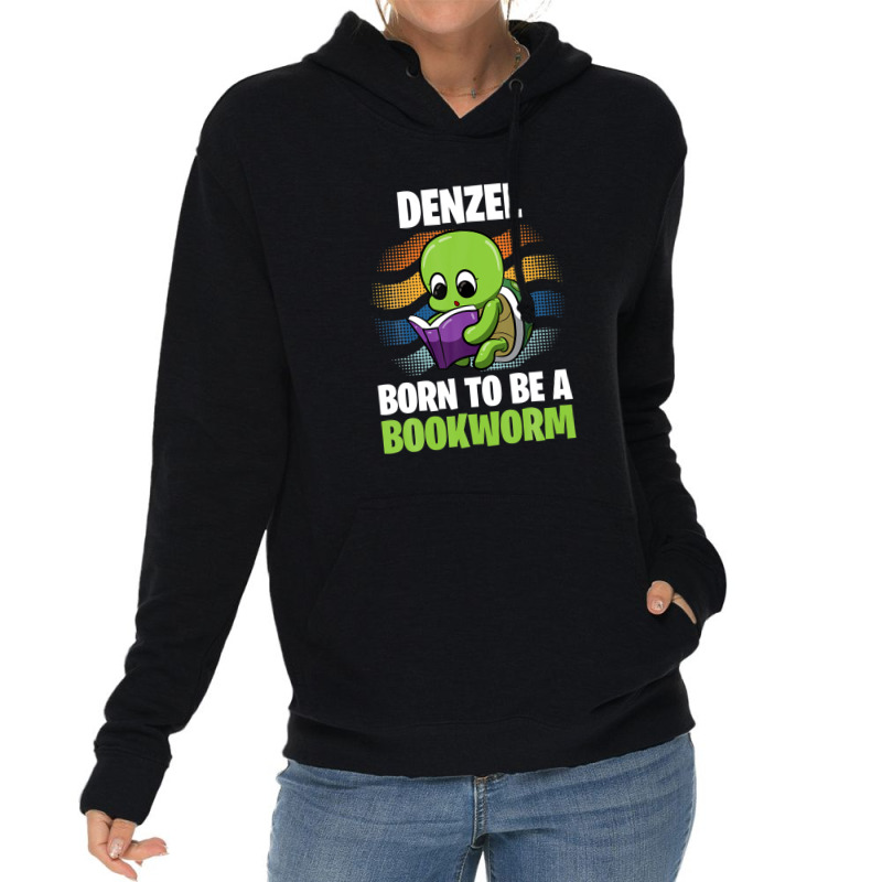 Denzel - Born To Be A Bookworm - Personalized Lightweight Hoodie | Artistshot