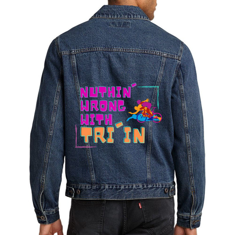 Nuthin Wrong With Triin Men Denim Jacket by cm-arts | Artistshot