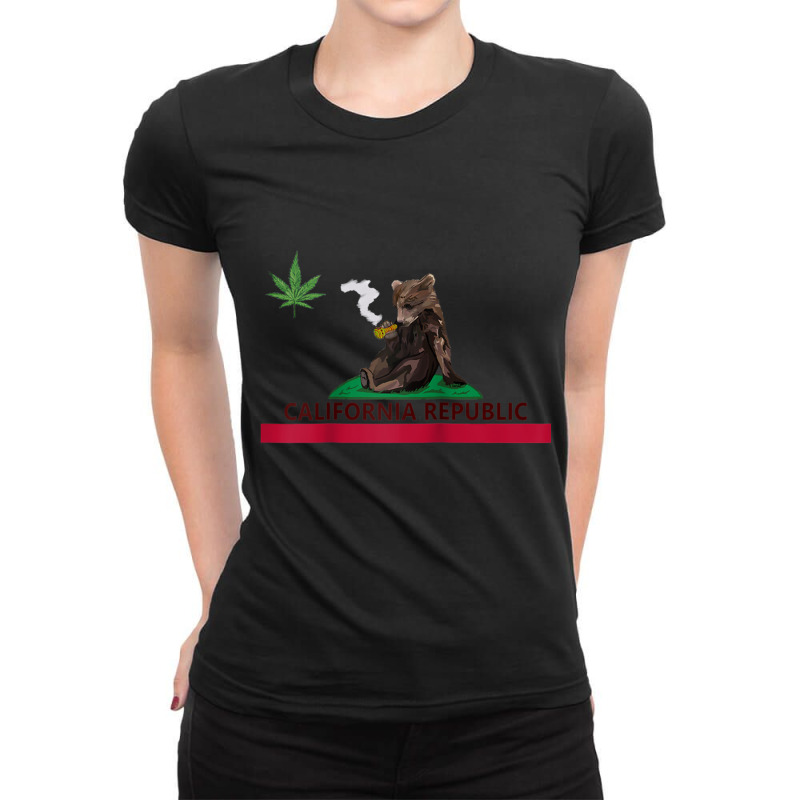 California Republic Remix Raglan Baseball Tee Ladies Fitted T-Shirt by cm-arts | Artistshot