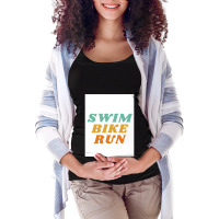 Swim Bike Run Maternity Scoop Neck T-shirt | Artistshot