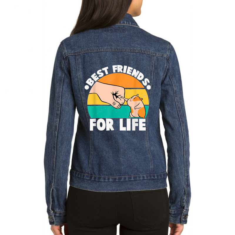 Best Friends For Life Hamster Funny Tee For Hamsters Lovers Ladies Denim Jacket by cm-arts | Artistshot