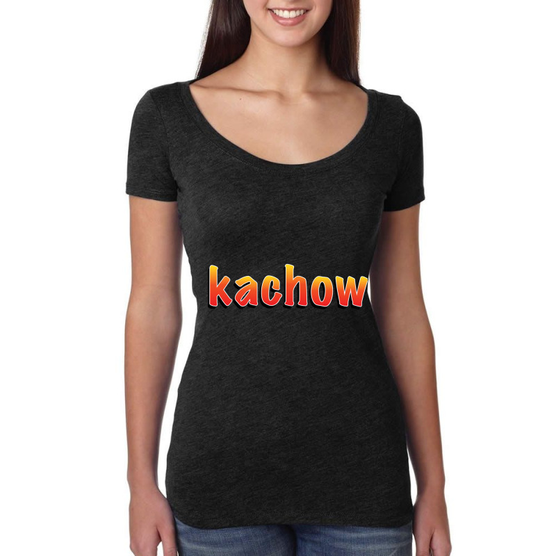 Kachow - Lightening Mcqueen Women's Triblend Scoop T-shirt by cm-arts | Artistshot