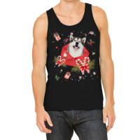 Alaskan Malamute Dog In Christmas Card Ornament Pajama Xmas Premium T Tank Top | Artistshot