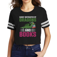 Fantasy Animal Dragon Book Reading Funny Book Dragon Scorecard Crop Tee | Artistshot