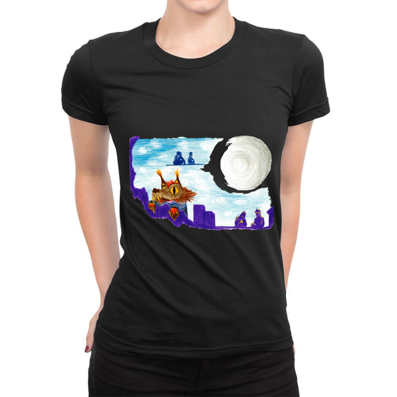 Booshy Night On The Roof Ladies Fitted T-Shirt by NOELYOUNG | Artistshot