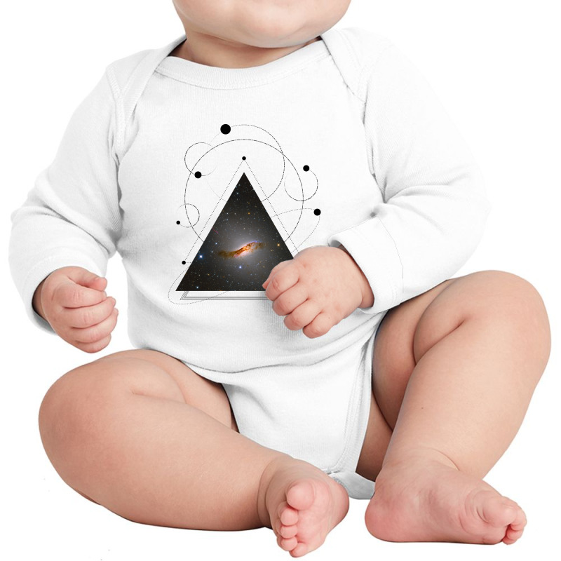 Galaxy In A Triangle Long Sleeve Baby Bodysuit by InspirationColor | Artistshot