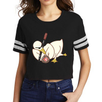 Duck With A Sword Funny Cute Scorecard Crop Tee | Artistshot