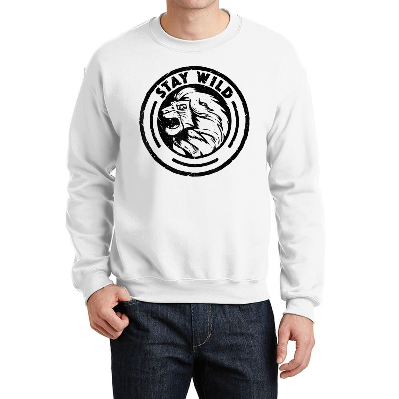 Funny Lion King Stay Wild Crewneck Sweatshirt | Artistshot