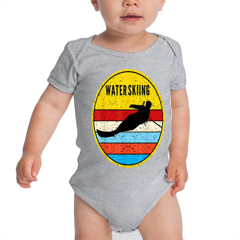 Aad,water Skiing Retro Waterski Ski Water Sports Baby Bodysuit by cm-arts | Artistshot