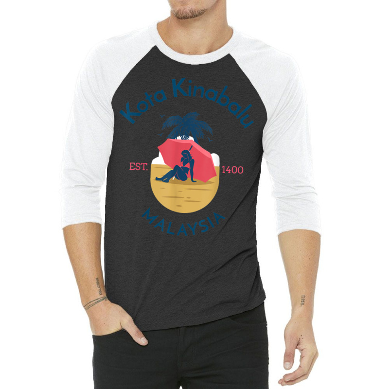 Kota Kinabalu Malaysia T Shirt 3/4 Sleeve Shirt by cm-arts | Artistshot