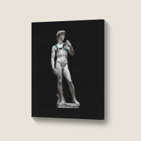 Michelangelo David Leather Harness Sculpture Art Male Statue Torso Portrait Canvas Print | Artistshot