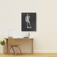 Michelangelo David Leather Harness Sculpture Art Male Statue Torso Portrait Canvas Print | Artistshot