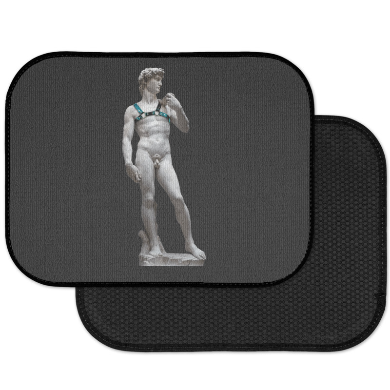 Michelangelo David Leather Harness Sculpture Art Male Statue Torso Rear Car Mat | Artistshot