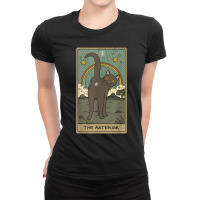 Tarot Card Cat The Asterisk Cosmic Graphic Ladies Fitted T-shirt | Artistshot