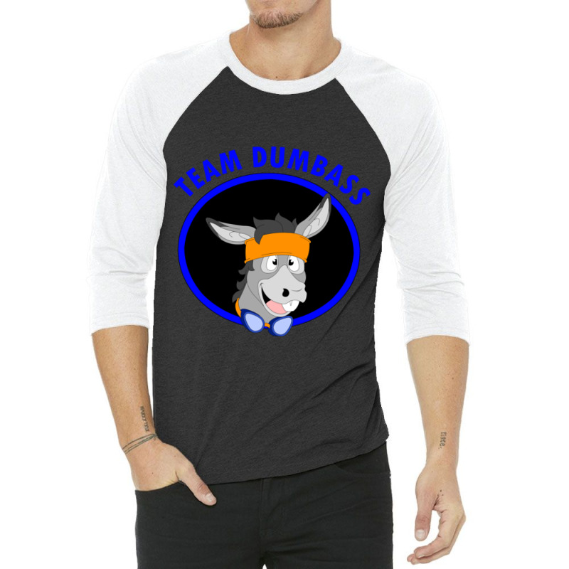 Team Dumbass Donkey Headshot 3/4 Sleeve Shirt by cm-arts | Artistshot