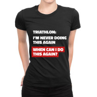 That Triathlon Feeling Ladies Fitted T-shirt | Artistshot