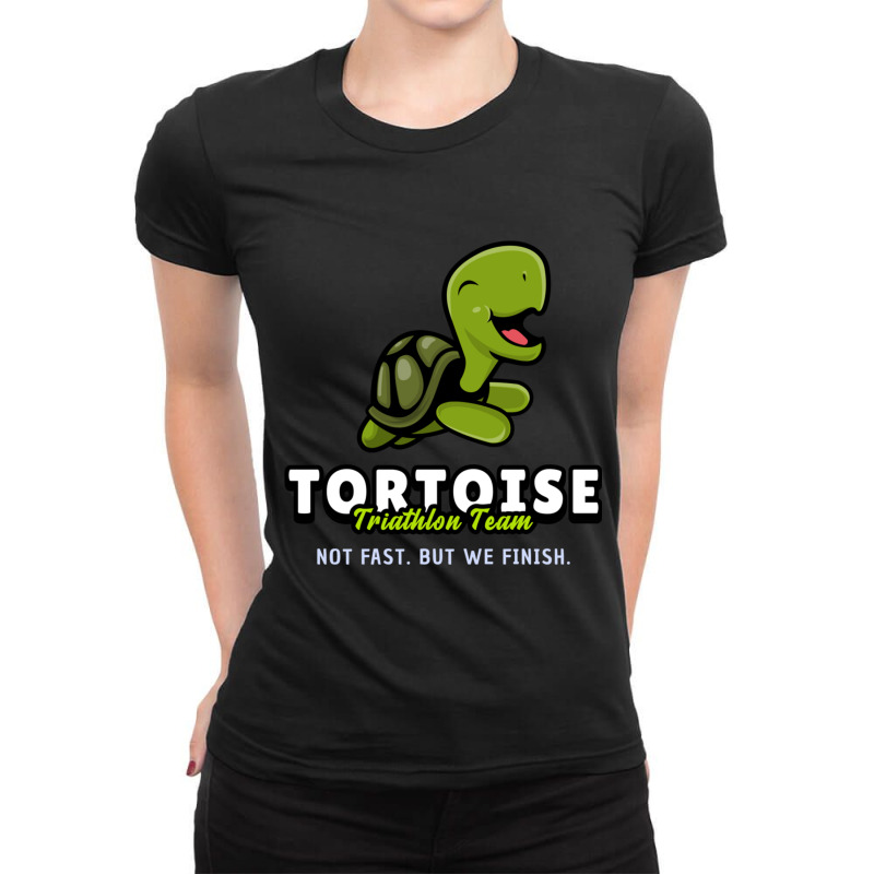 Tortoise Triathlon Team Ladies Fitted T-Shirt by cm-arts | Artistshot