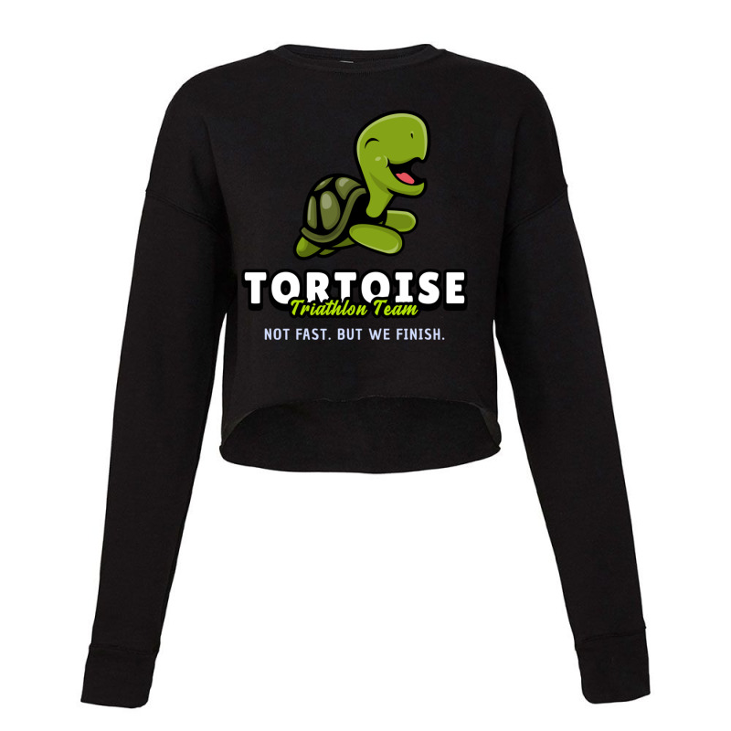 Tortoise Triathlon Team Cropped Sweater by cm-arts | Artistshot