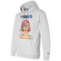 Fuckable Verified Blue Tick - Dark Humor Design Champion Hoodie | Artistshot