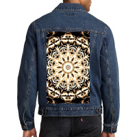 Modern Glowing Floral Art Design Men Denim Jacket | Artistshot