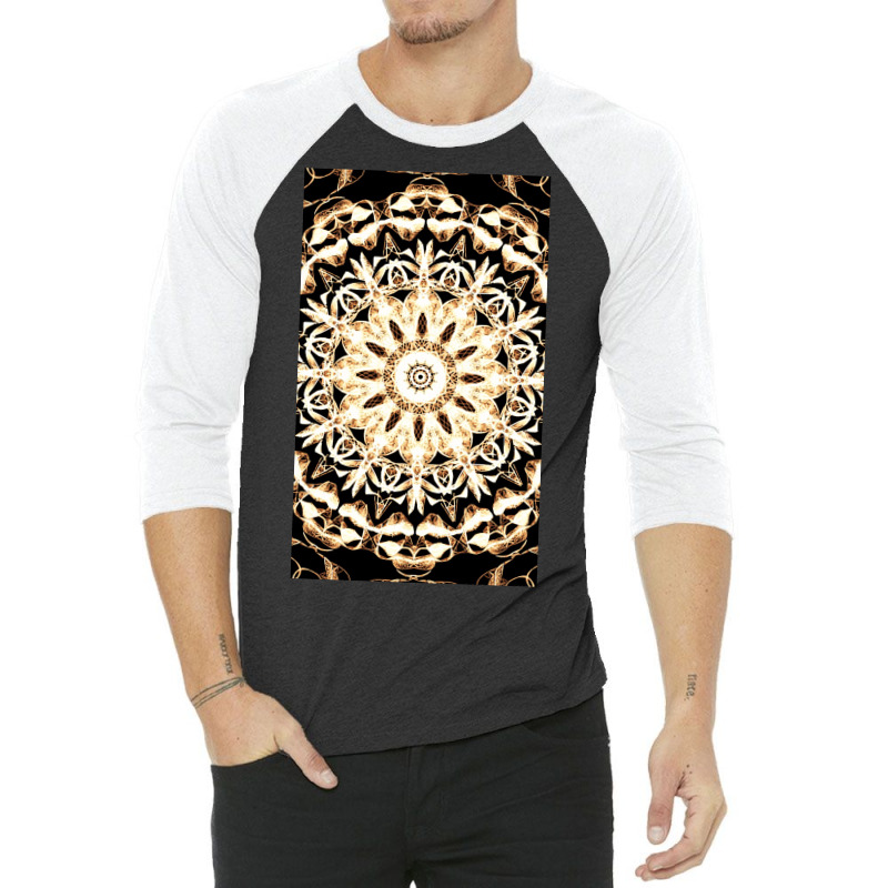 Modern Glowing Floral Art Design 3/4 Sleeve Shirt | Artistshot