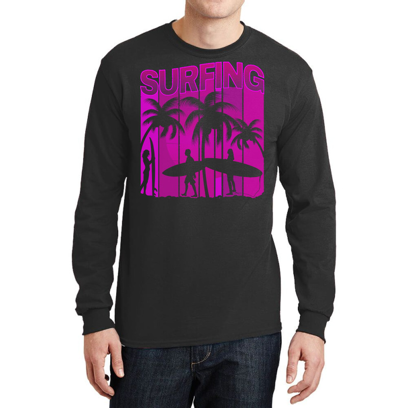 Summer T  Shirtsurf Surfer Summer Surfing Family Vacation Mode T  Shir Long Sleeve Shirts | Artistshot