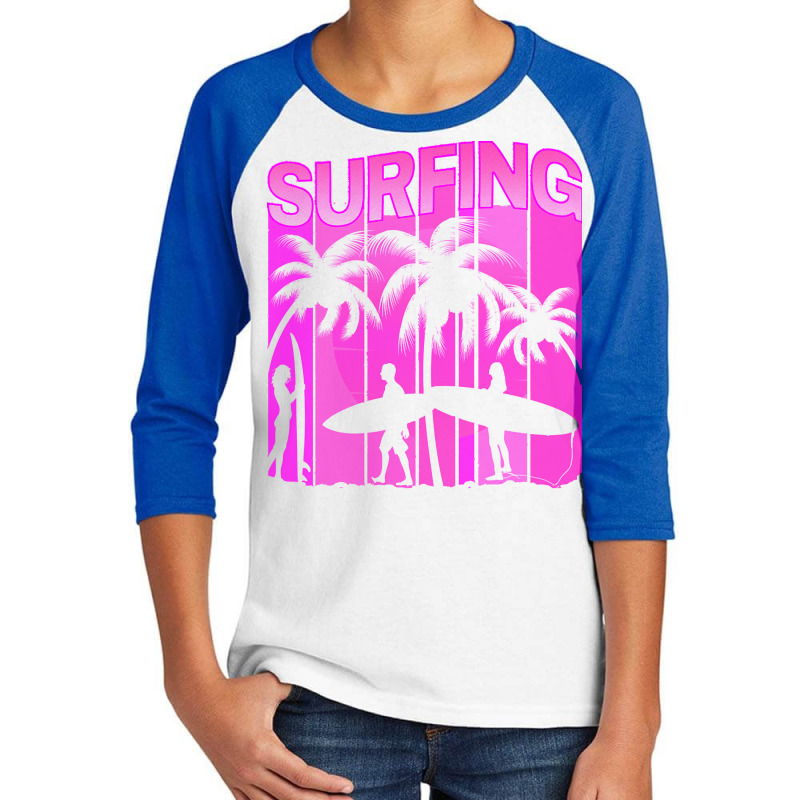 Summer T  Shirtsurf Surfer Summer Surfing Family Vacation Mode T  Shir Youth 3/4 Sleeve | Artistshot