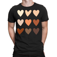 Melanin Skin Tone Hearts T-shirt | Artistshot