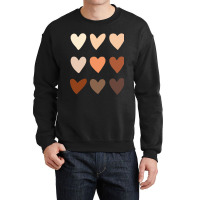 Melanin Skin Tone Hearts Crewneck Sweatshirt | Artistshot